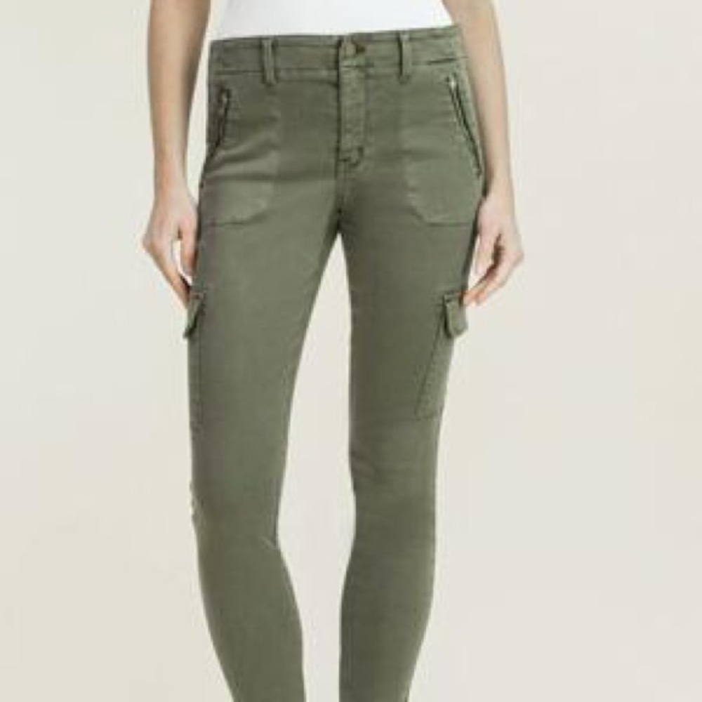 Level 99 Olive Cargo Skinny Pants